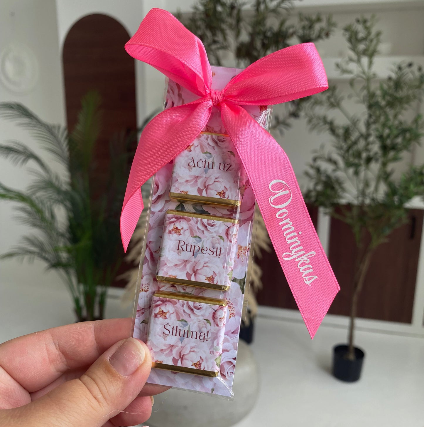 Mini atvirutė | DOVANA MOKYTOJAMS | ROŽINIAI BIJŪNAI