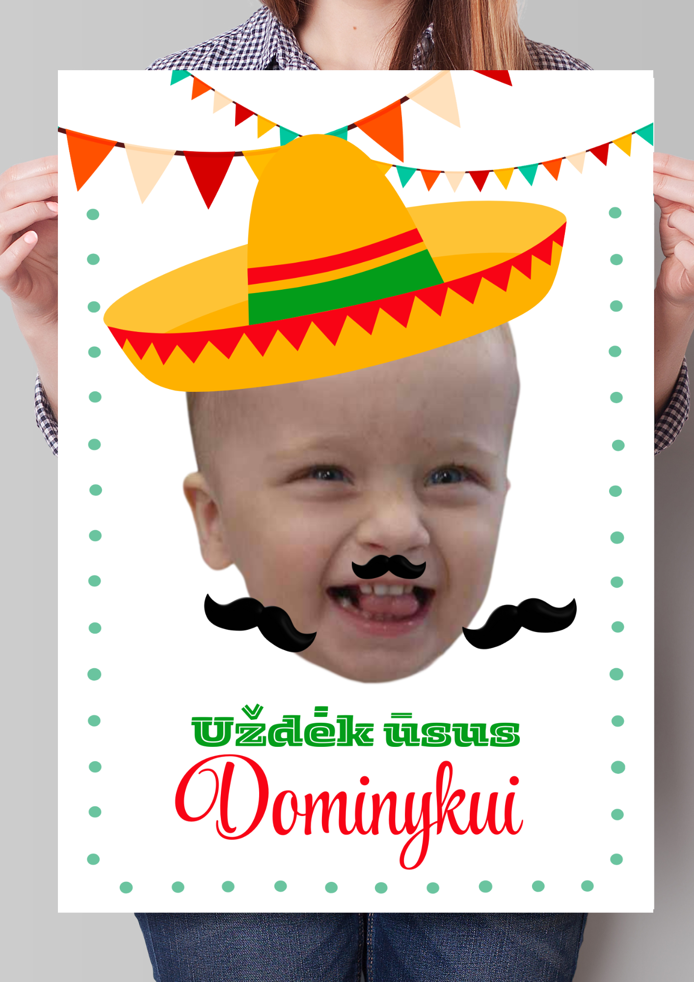 Gimtadienio žaidimas "Uždėk ūsus ant gimtadienio berniuko"