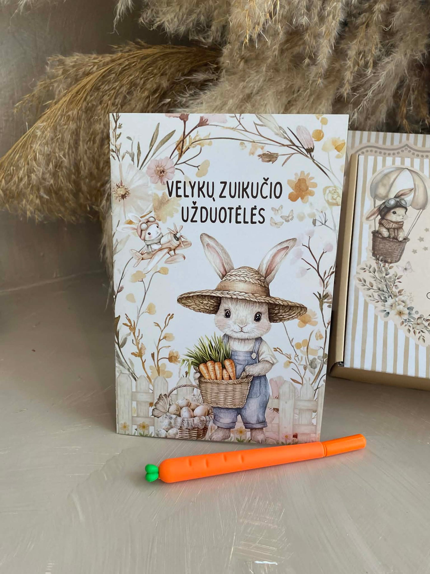 Velykinis užduotėlių žurnaliukas + tušinukas
