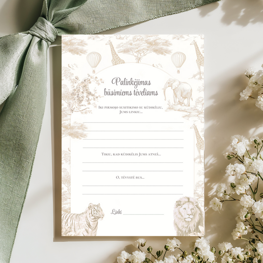 Baby Shower palinkėjimai, palinkėjimų kortelės tėvams, kūdikio sutiktuvių šventė, dovana būsimiems tėvams, šventinė atributika, palinkėjimai kūdikio gimimo proga