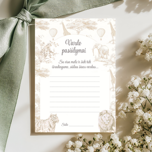 Vardo pasiūlymai, Baby Shower žaidimai, krikštynų kortelės, kūdikio vardas, šventinė atributika, dovanos būsimai mamai, palinkėjimų kortelės