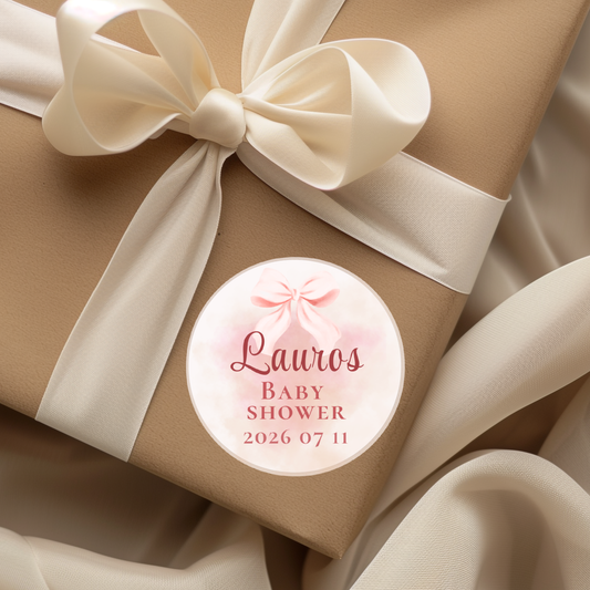 Baby Shower lipdukai, personalizuoti lipdukai, krikštynų lipdukai, šventinė atributika, dovanėlių dekoras, lipdukai su vardu, kūdikio sutiktuvių dekoracijos