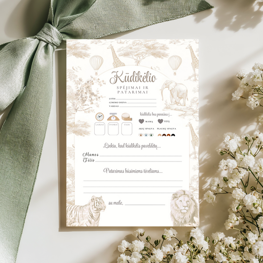 Baby Shower žaidimai, kūdikio sutiktuvių šventė, palinkėjimų kortelės, spėjimų kortelės, Baby Shower atributika, dovana būsimai mamai