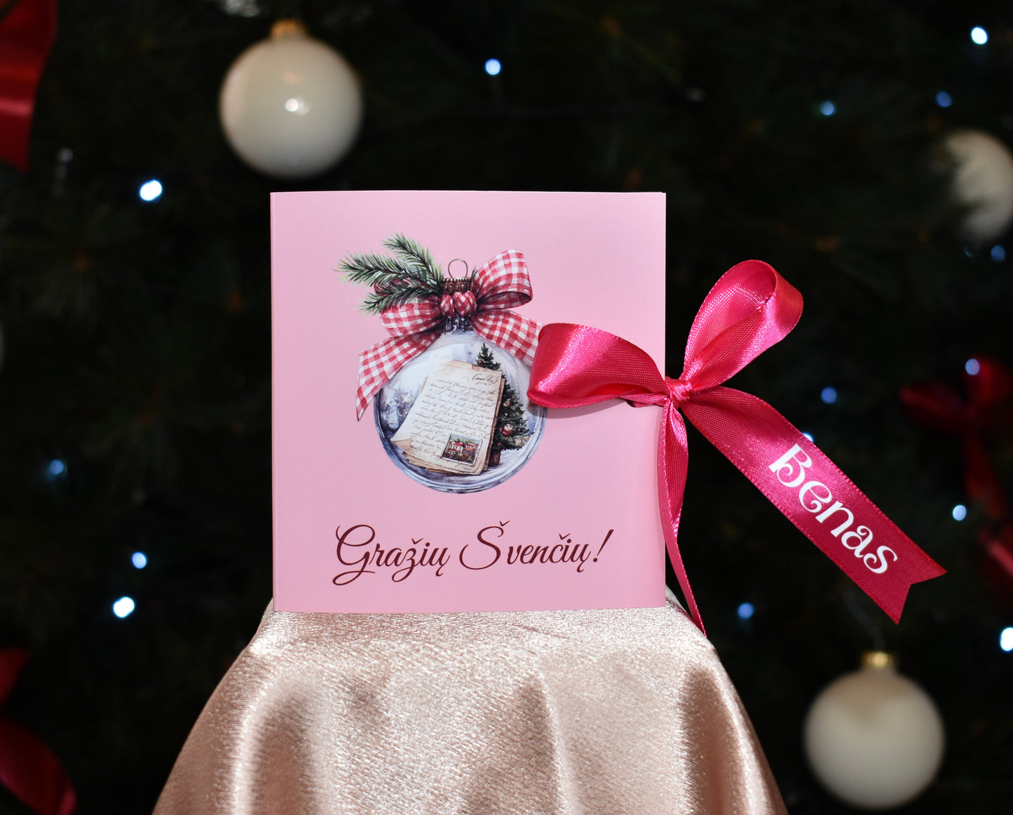 Kalėdinė saldi atvirutė mokytojai ŽAISLIUKAS