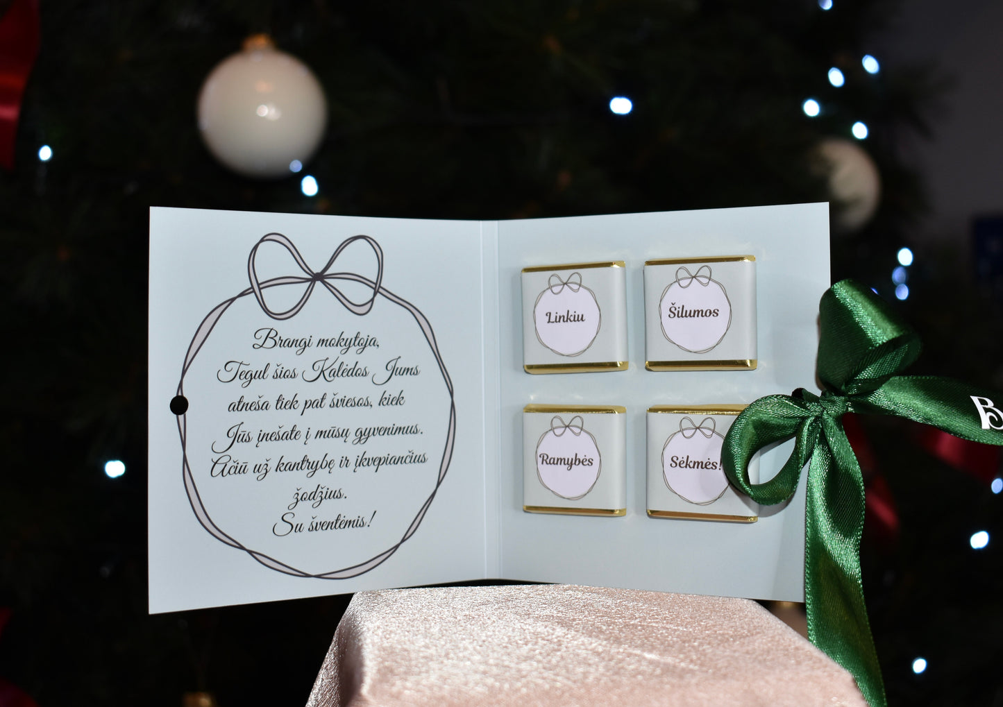 Kalėdinė saldi atvirutė mokytojai MEŠKUTIS 2