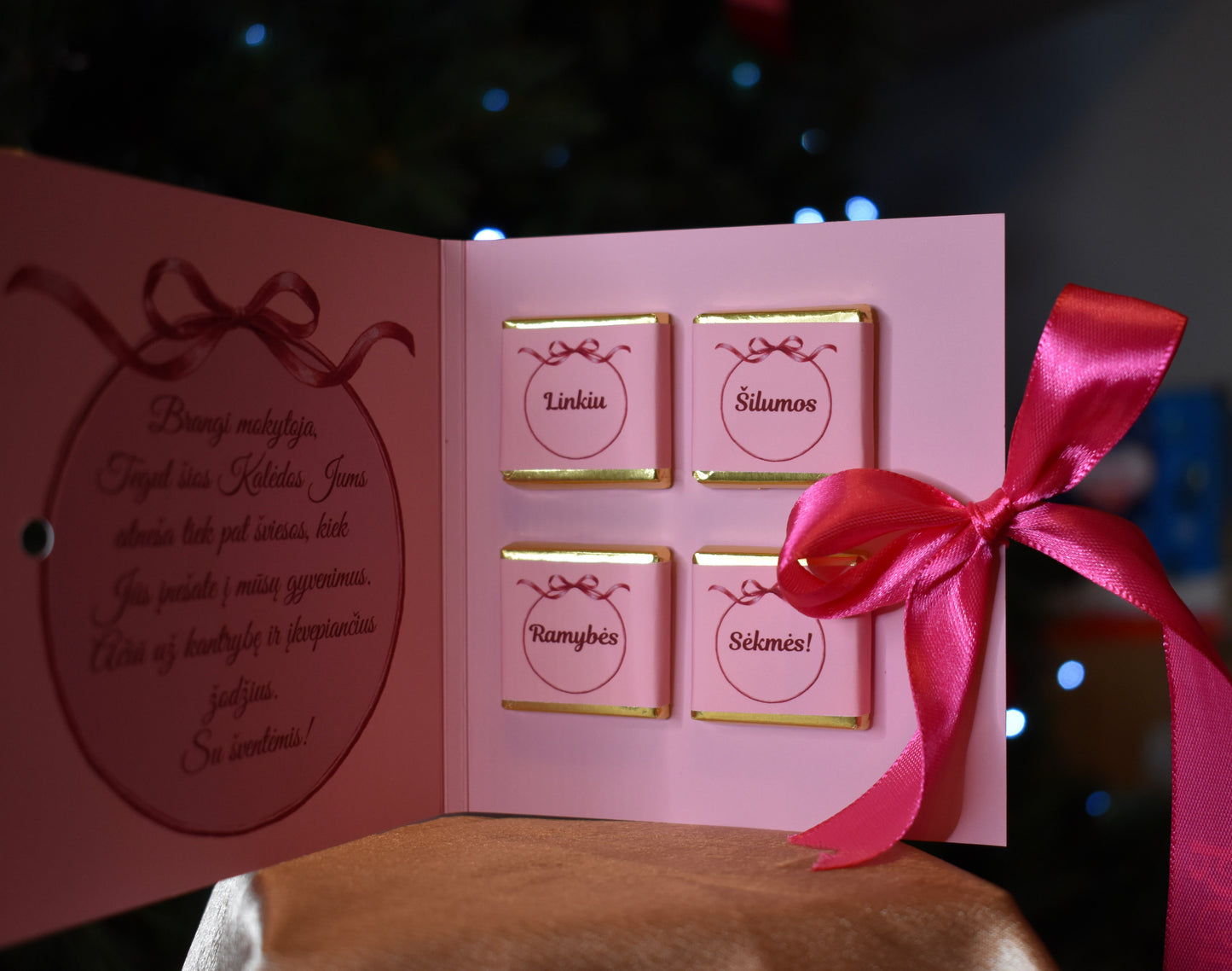 Kalėdinė saldi atvirutė mokytojai ŽAISLIUKAS