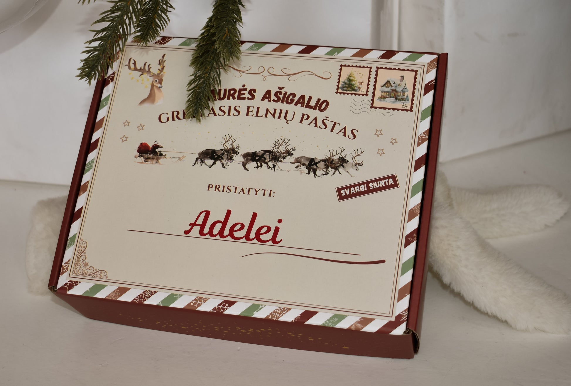 kalėdų senelio dėžutė elfas elf on the shelf kalėdų nykštukas laiškas
