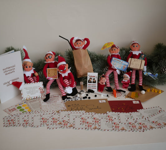 kalėdų senelio dėžutė elfas elf on the shelf kalėdų nykštukas
