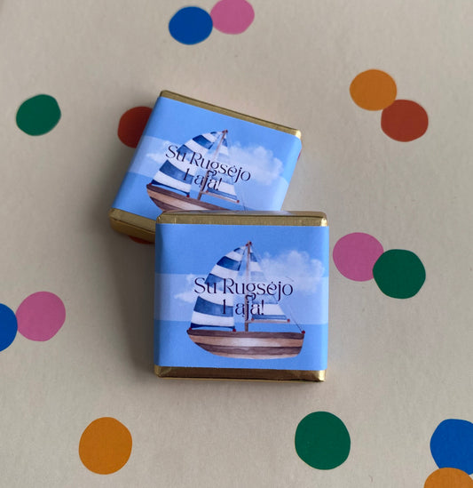 Personalizuoti mini šokoladukai vaikams nuo auklėtojos | Rugsėjo 1-ajai