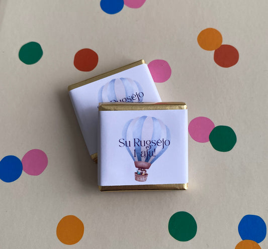 Personalizuoti mini šokoladukai vaikams nuo auklėtojos | Rugsėjo 1-ajai