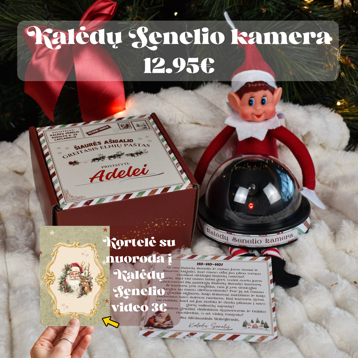 Kalėdų Senelio laiškas ir stebuklinga Kalėdų dovanų dėžutė vaikams
